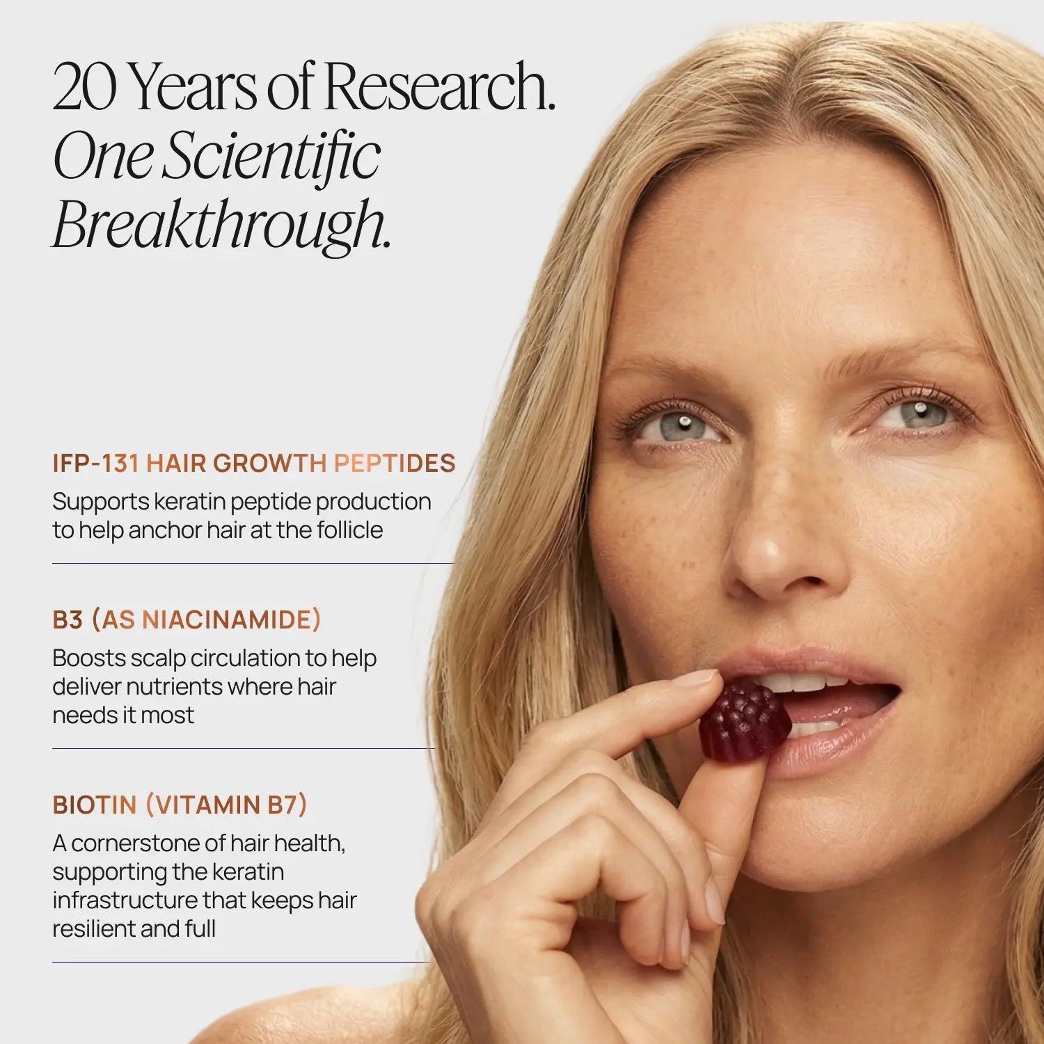 Hair Growth Peptides Gummies for Women - – OMI Wellbeauty