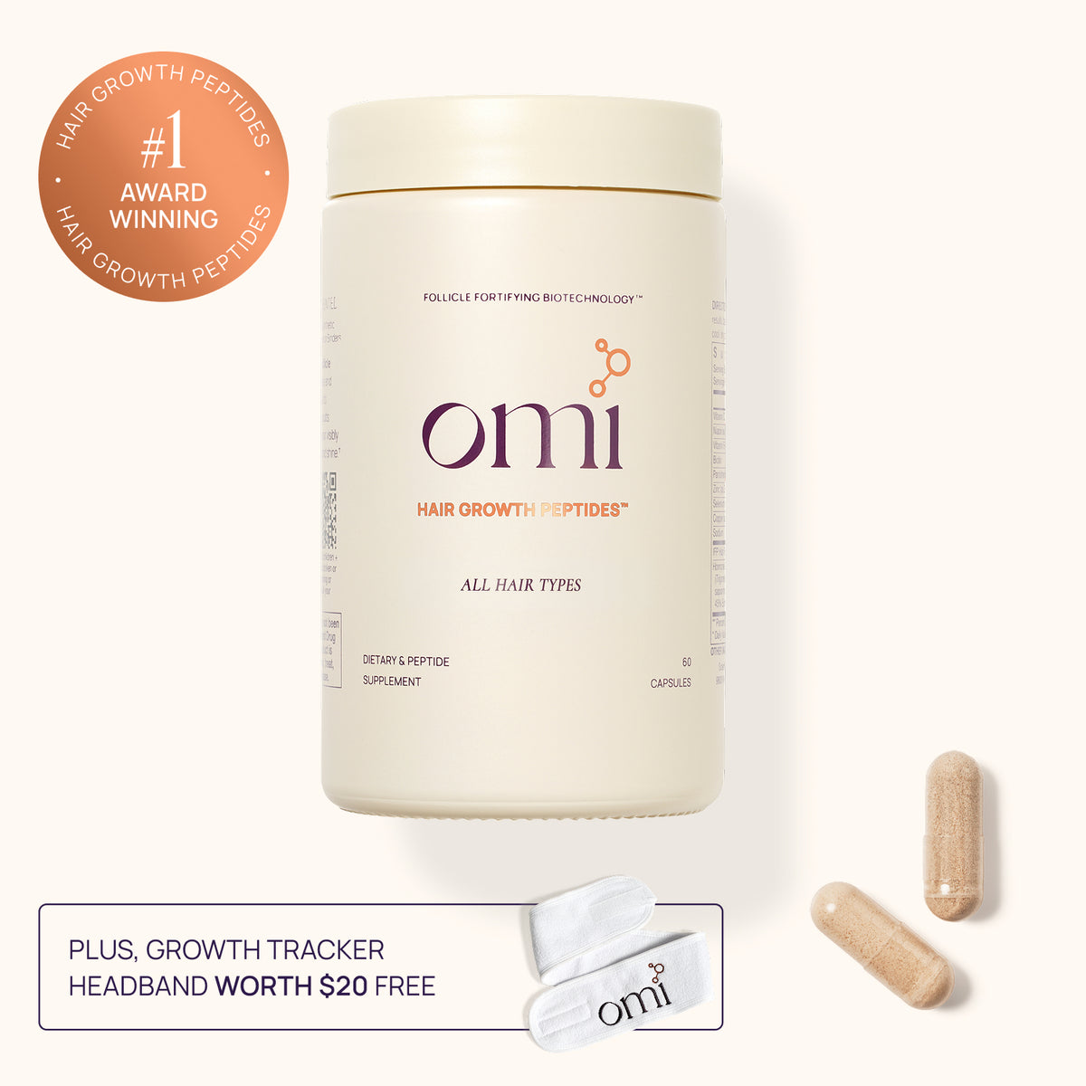 Omi Hair Growth Peptides capsules product image