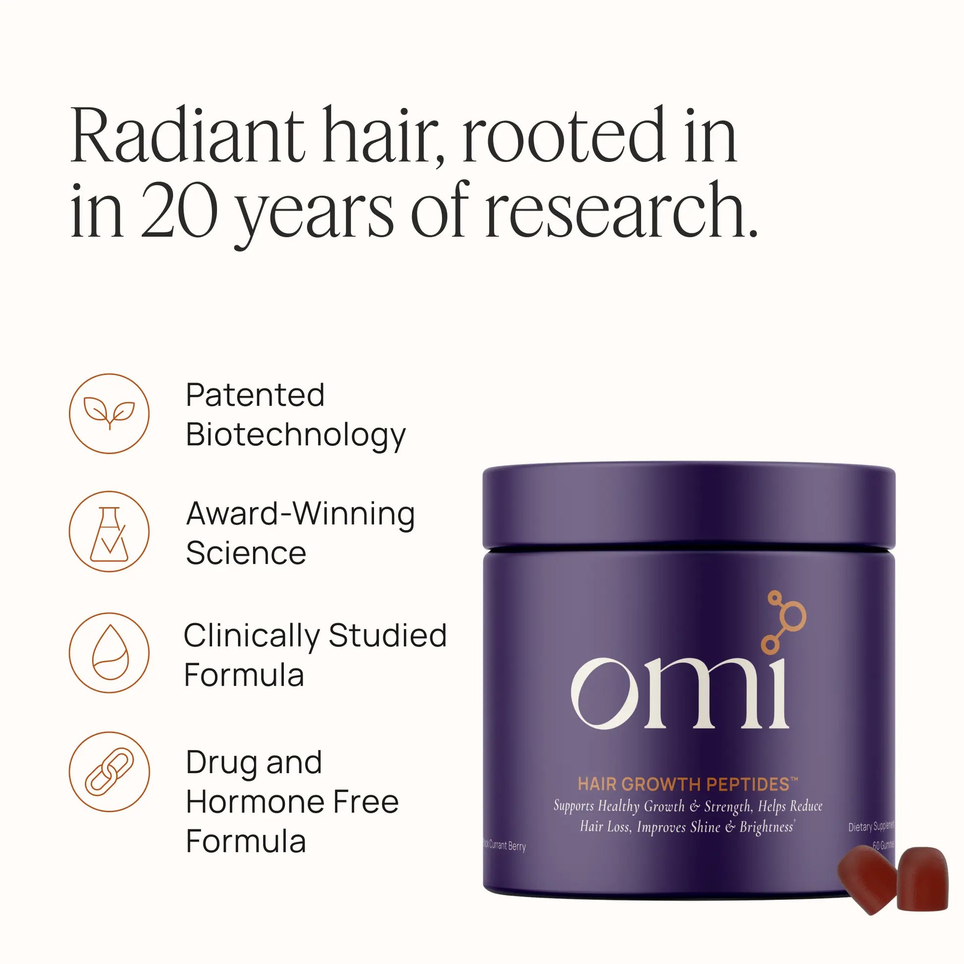 Hair Growth Peptides Gummies